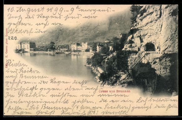 Cartes postales: AK Brunnen, Panorama, 1899 – D'occasion à Berlin par bartko-reher