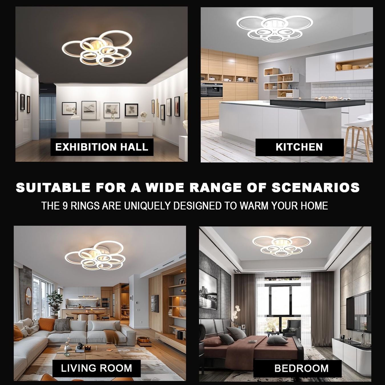 Lampadari & plafoniere: LED Deckenleuchte Deckenlampe Wohnzimmerlampe 120W dimmbar – Nuovo e nell'imballaggio originale da Zürich venduto da NovaDen 4