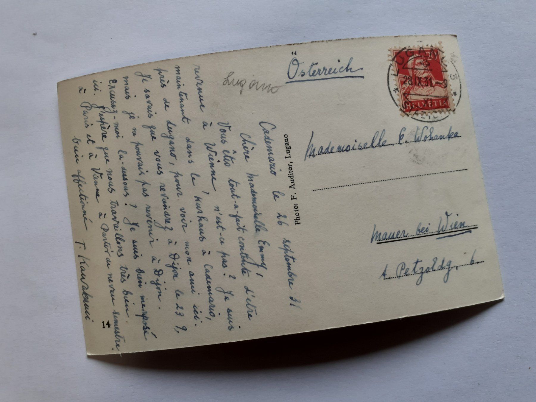 Cartoline postali: GANDRIA - 1931 – Usato da Winterthur venduto da Ornyx7 1