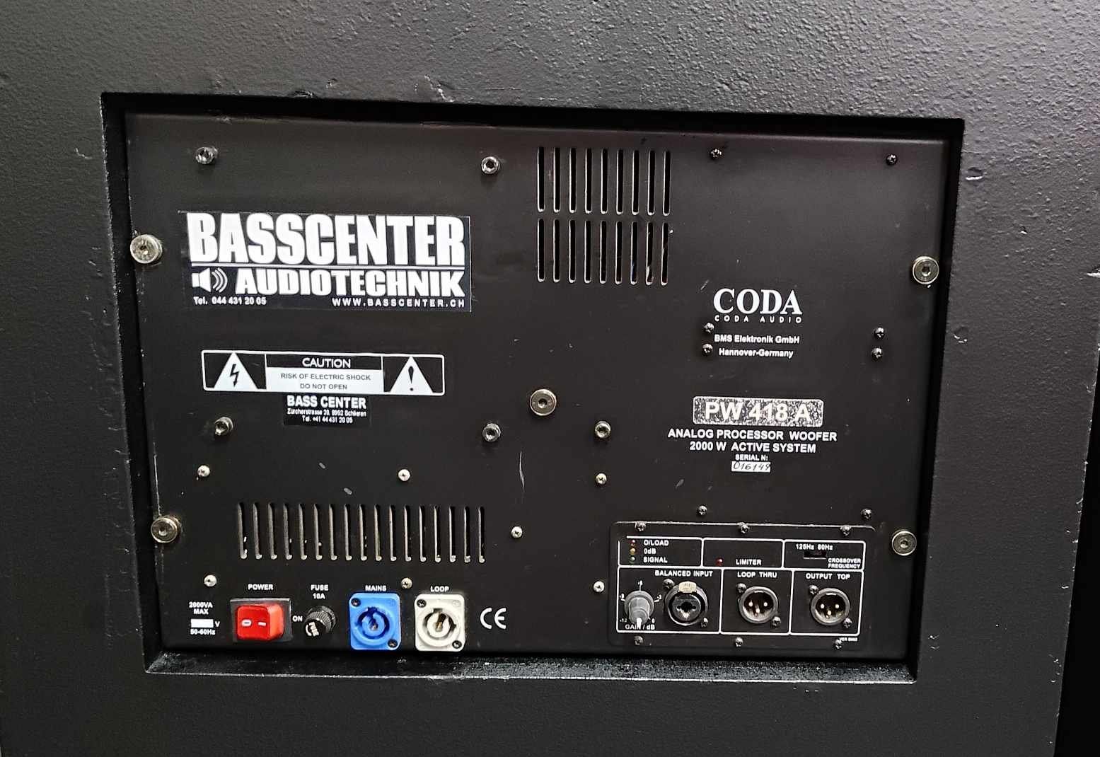 Casse acustiche: Coda Audio P.A. – Usato da Schlieren venduto da Basscenter 6