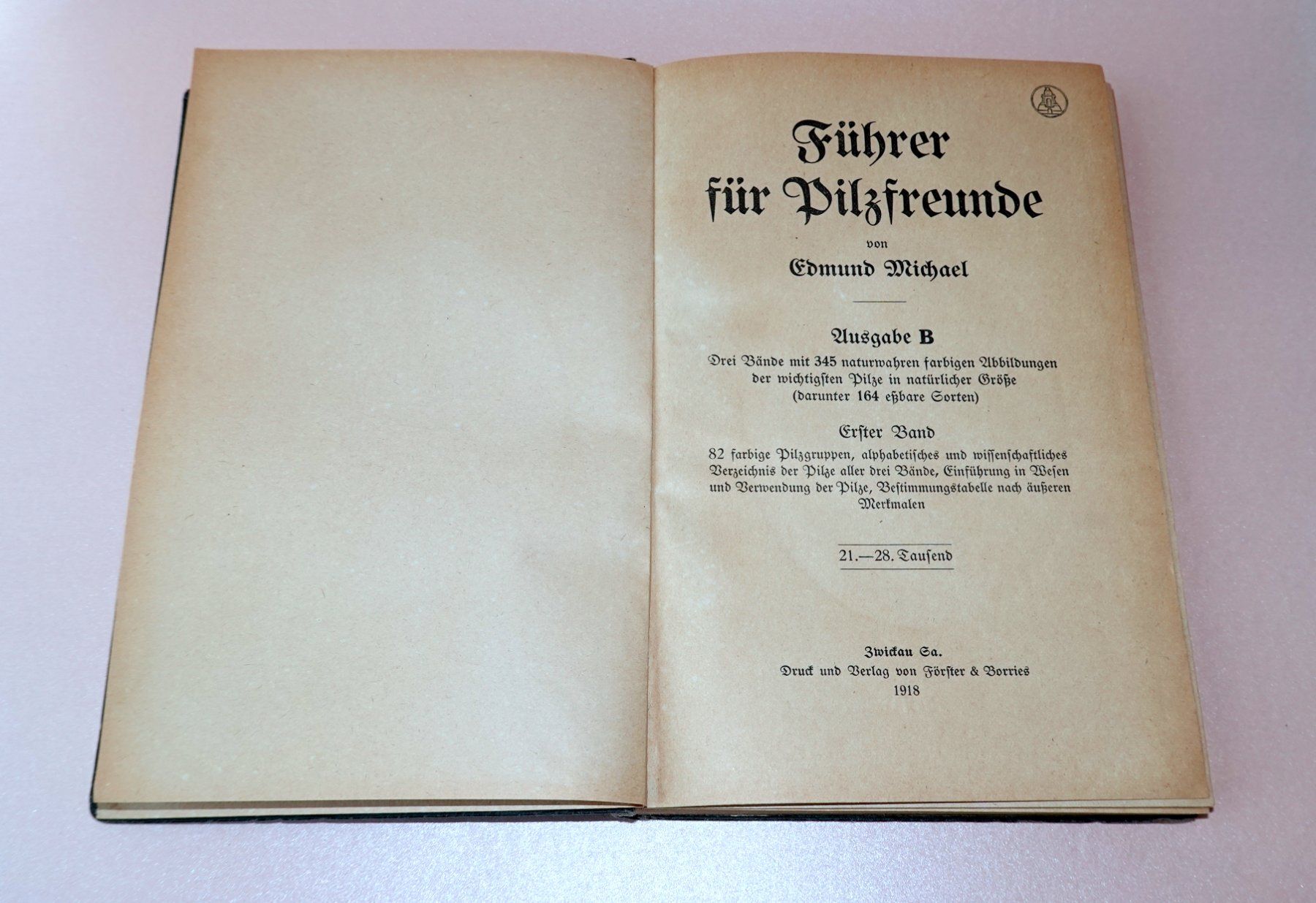 Livres: Pilzbuch von 1918 – D'occasion à Brunnen par brocundfloh 1