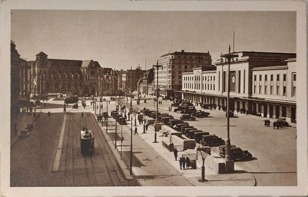 Cartoline postali: GENÈVE - La Gare - Place Cornavin - Oldtimer - 1937 – Usato da Delémont venduto da Domdom1