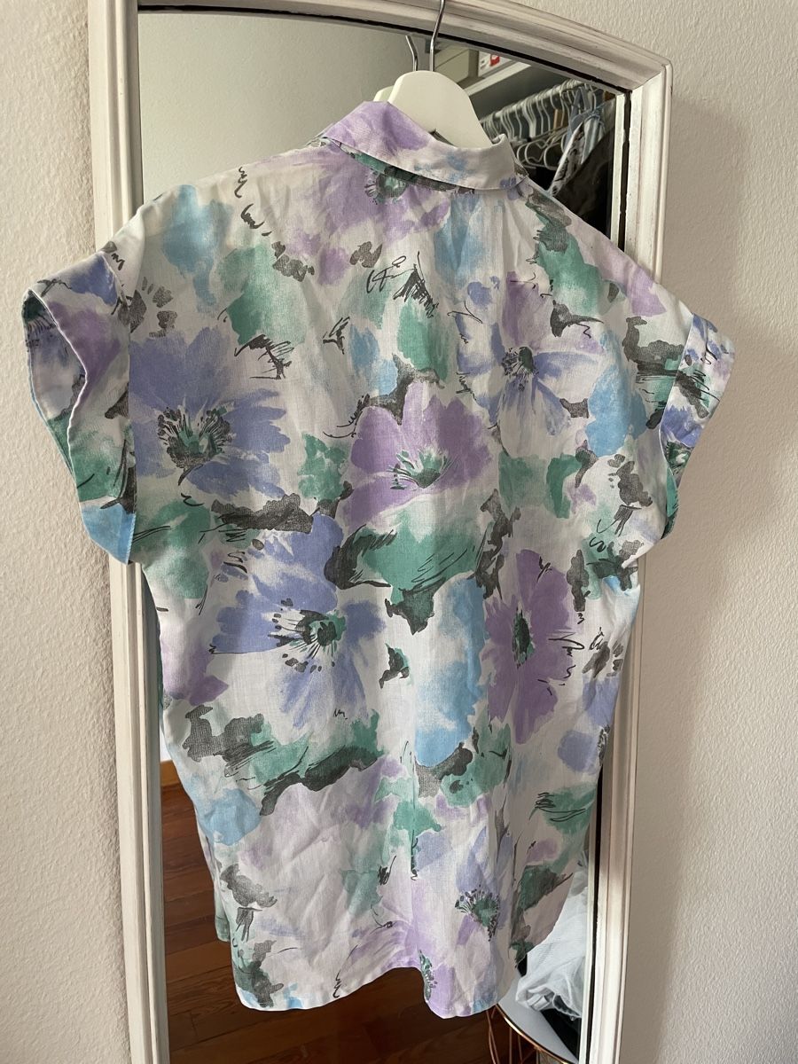 Camicette: Vintage Bluse Kurzarm Blumenmuster – Usato da Bern venduto da Corinn_na 5