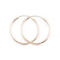 Ohrringe Creole 925 Silber roségold Klassiker filigran 25mm