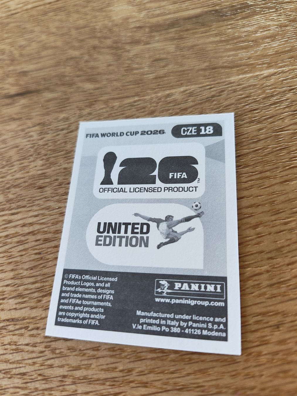 Panini Carte collezionabili: Panini Wm 2026 Cze 18 – Nuovo (secondo la descrizione) da Lieli venduto da Maholo 1