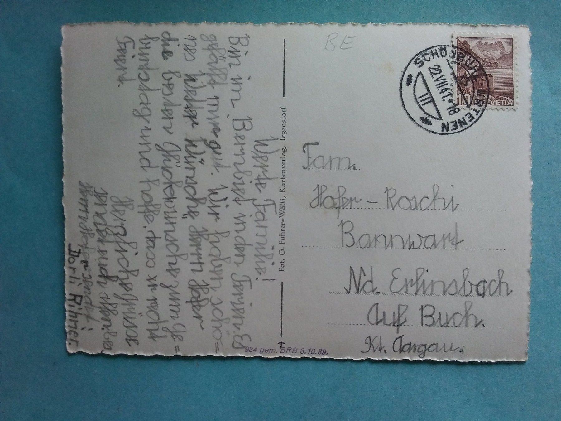 Cartoline postali: BE Urtenen-Schönbühl – Usato da Appenzell venduto da lama19 1