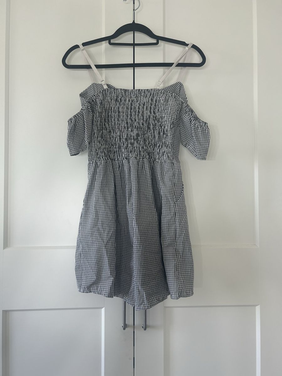 Jumpsuits: Gingham off-shoulder romper – Neu (gemäss Beschreibung) aus Winterthur von sel_g95h 1