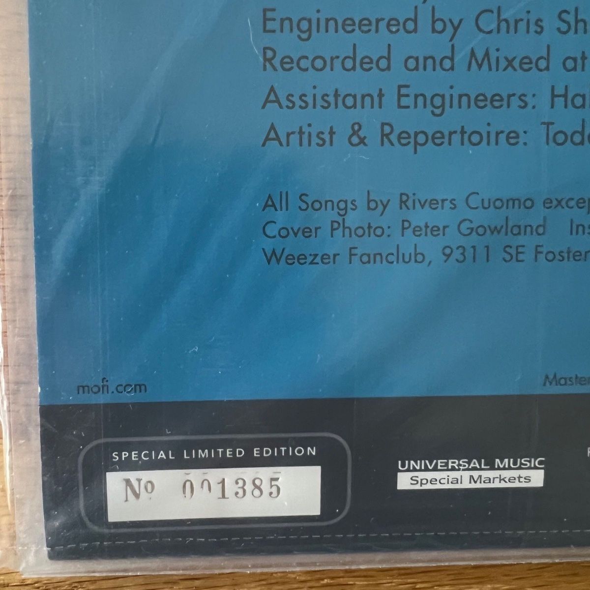 Dischi in vinile: Weezer - Same // Audiophile MFSL 2016 - NEW & Sealed – Nuovo e nell'imballaggio originale da Gais venduto da soundcave57 1