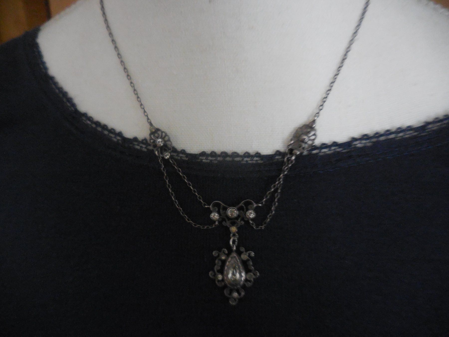 Catenine: zauberhaftes Jugenstil Collier Silber – Usato da Bottmingen venduto da Laternenlicht 1
