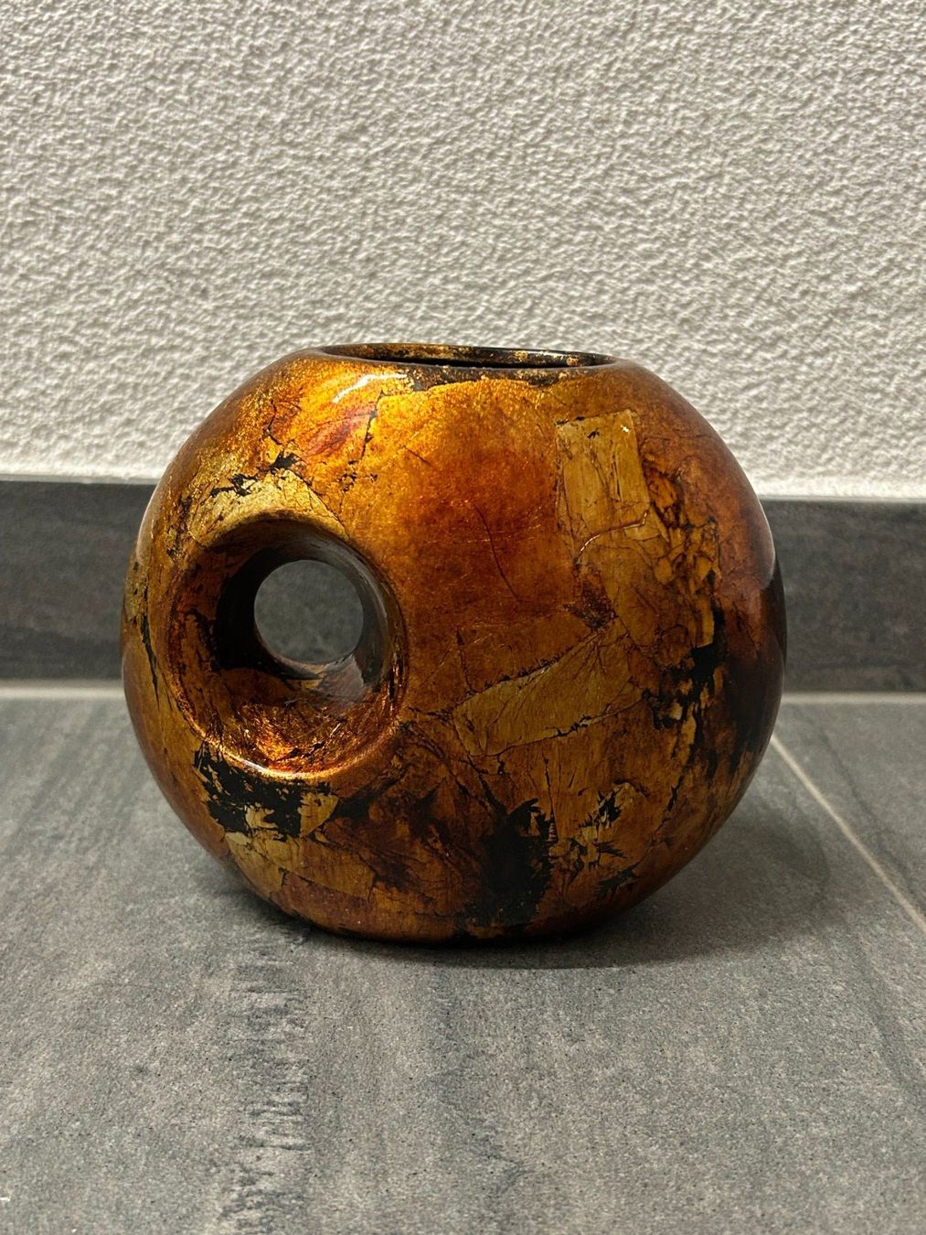 Vasi & Recipienti: Vase design noir et doré – Usato da Lausanne venduto da Weber1007 2