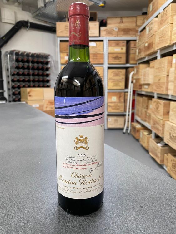 Étiquette De Vin Château Mouton Rothschild Pauillac 1980 – 75cl – Neuve – Millésime 1980
