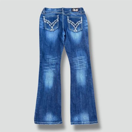 Grace in LA Y2K wide leg jeans vintage glitzer retro hose