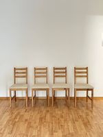 Set di 4 sedie IKEA LERHAMN  legno con seduta imbottita