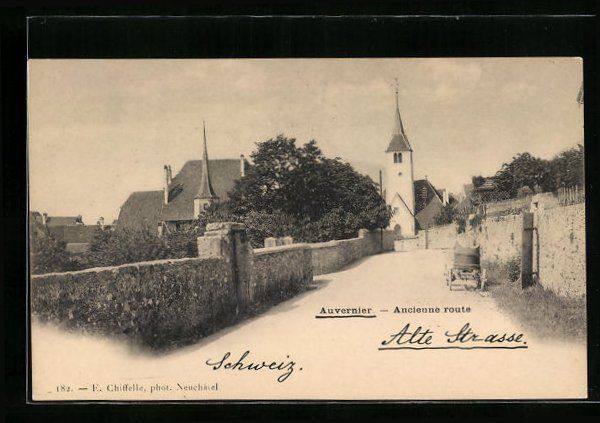 Cartes postales: AK Auvernier, Ancienne route – D'occasion à Berlin par bartko-reher