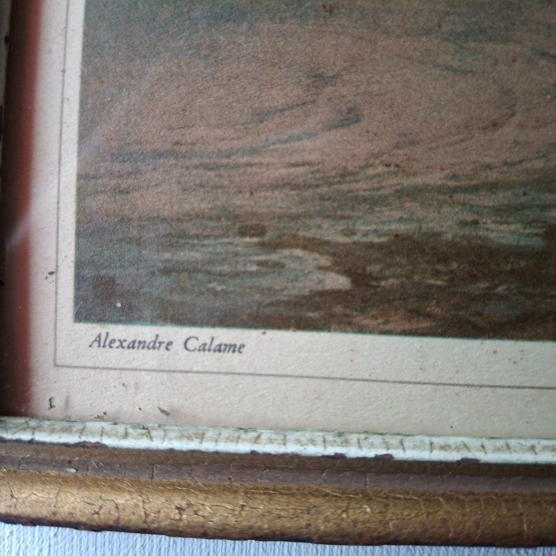 Poster & Bilder: Kunstdruck alt, Alexander Calame - am Thunersee – Gebraucht aus Weggis von Mylemontree 3