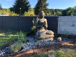 Skulptur Stein Buddha Steinskulptur Budha Statue Feng Shui