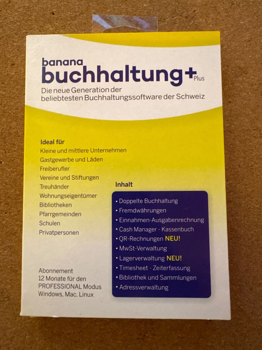 Software: Banana Buchhaltung+ Plus Software neu 12 Monate – Neu und originalverpackt aus Chur von smart.shopper 1