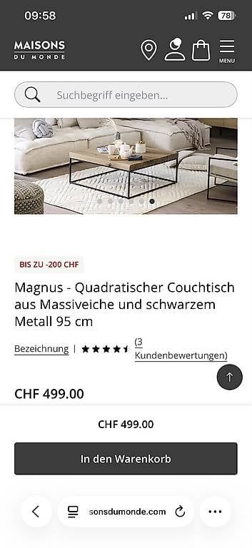 Maisons du monde Tische: Tisch von Maisons du Monde. – Gebraucht aus Eschlikon TG von dre_z2b5 1