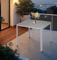 Aluminium Gartentisch L.90cm x B.90cm x H.74.5cm