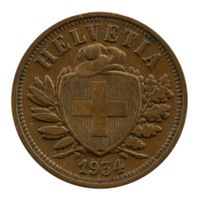 Schweiz / Suisse - 2 Rappen - 1934