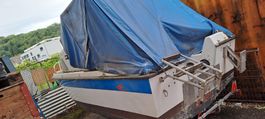 Schiff Kleines Kabinenboot + Trailer mit Ausweisen ohne MFK