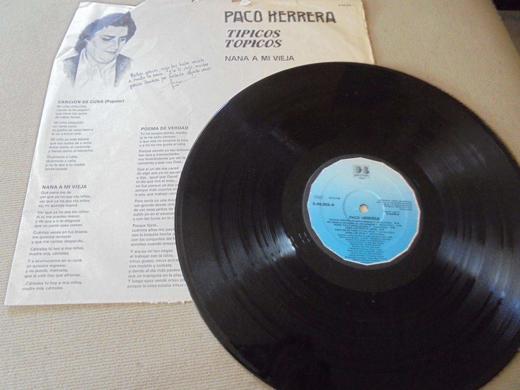 Dischi in vinile: Paco HERRERA " Tipicos Topicos " LP Spanien 1982 – Usato da Crissier venduto da Promopost 4