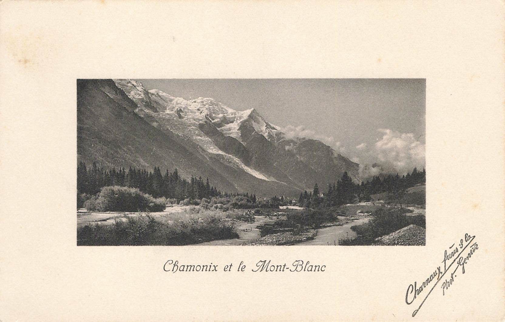 Cartoline postali: Chamonix et le mont blanc – Usato da Biasca venduto da Blenio71