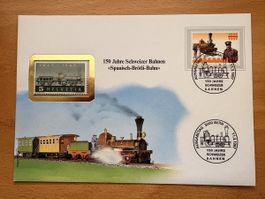 Enveloppe premier jour 150 ans chemins de fer suisses