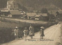 Lungern OW Bahnhofstrasse Foto Wagner Nr. 78 ca. 1920