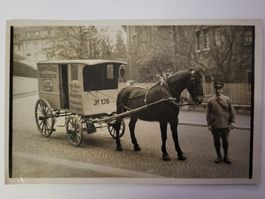 Alte Foto Vereinigte Zürcher Molkereien Pferdefuhrwerk