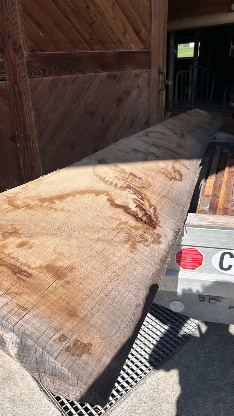 Articoli in legno: Eiche Klotzbrett 70mm Eichenholz Brett Stamm – Usato da Reichenbach i. K. venduto da Arve70 5