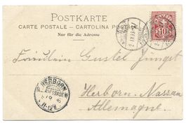 Ansichts-Postkarte 2.IX.98 mit Kreuzziffer Nr.61B