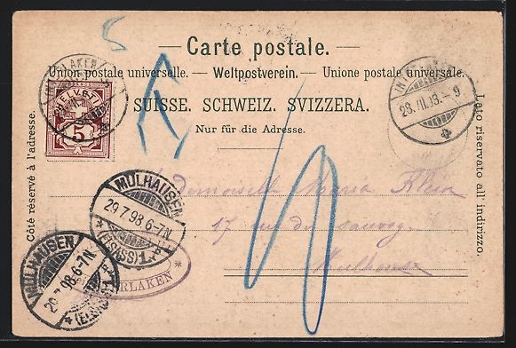 Cartes postales: Litho Interlaken, Restaurant Heimwehfluh – D'occasion à Berlin par bartko-reher 1