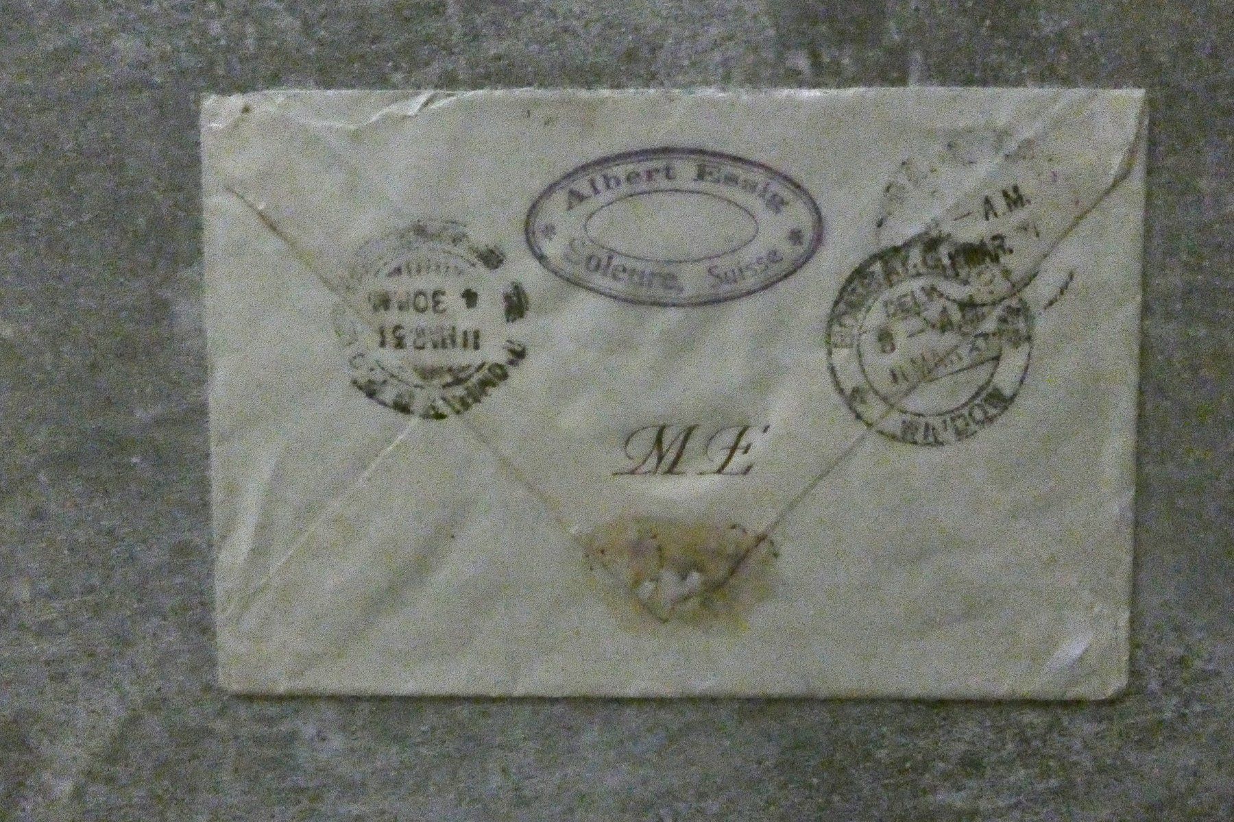 Tutti i francobolli: Flugpostbrief Solothurn - Bombay 26.II.31 – Usato da Niederglatt ZH venduto da Fischer_stamps 1