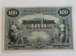 Bayrische Banknoten HUNDERT MARK München 1. Januar 1900, rar