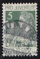 1913  P.Juventute  Nr.J1 Helvetia mit Matterhorn Vollstempel