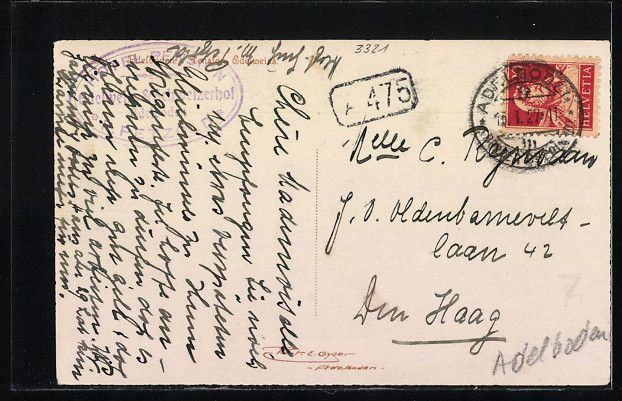 Cartoline postali: Adelboden, Die Pension Edelweiss unter e – Usato da Berlin venduto da bartko-reher 1