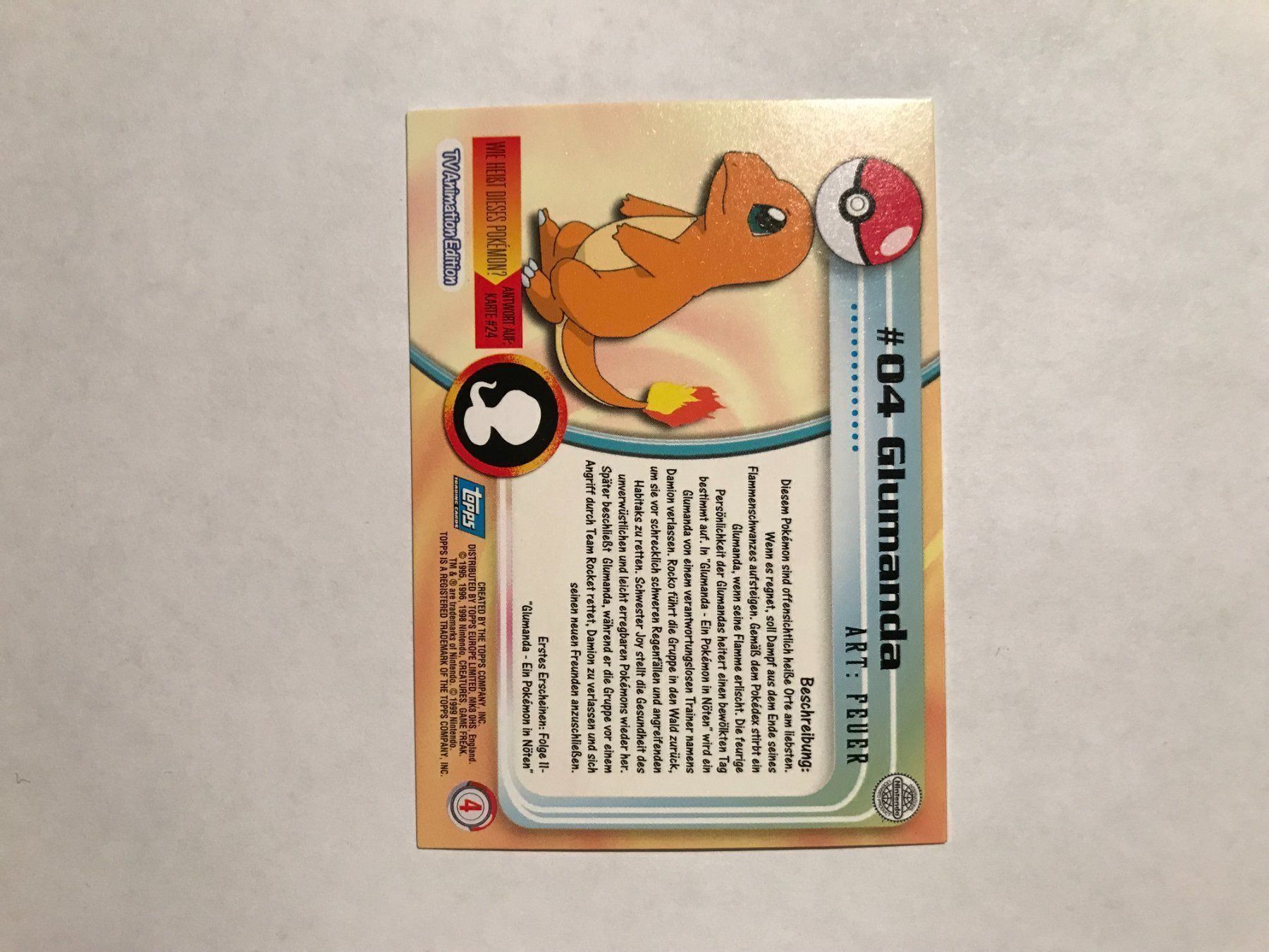 Pokémon Sammelbilder & Trading cards: Glumanda Topps Series 1 – Neu (gemäss Beschreibung) aus Hagendorn von Pokecollectorch 2