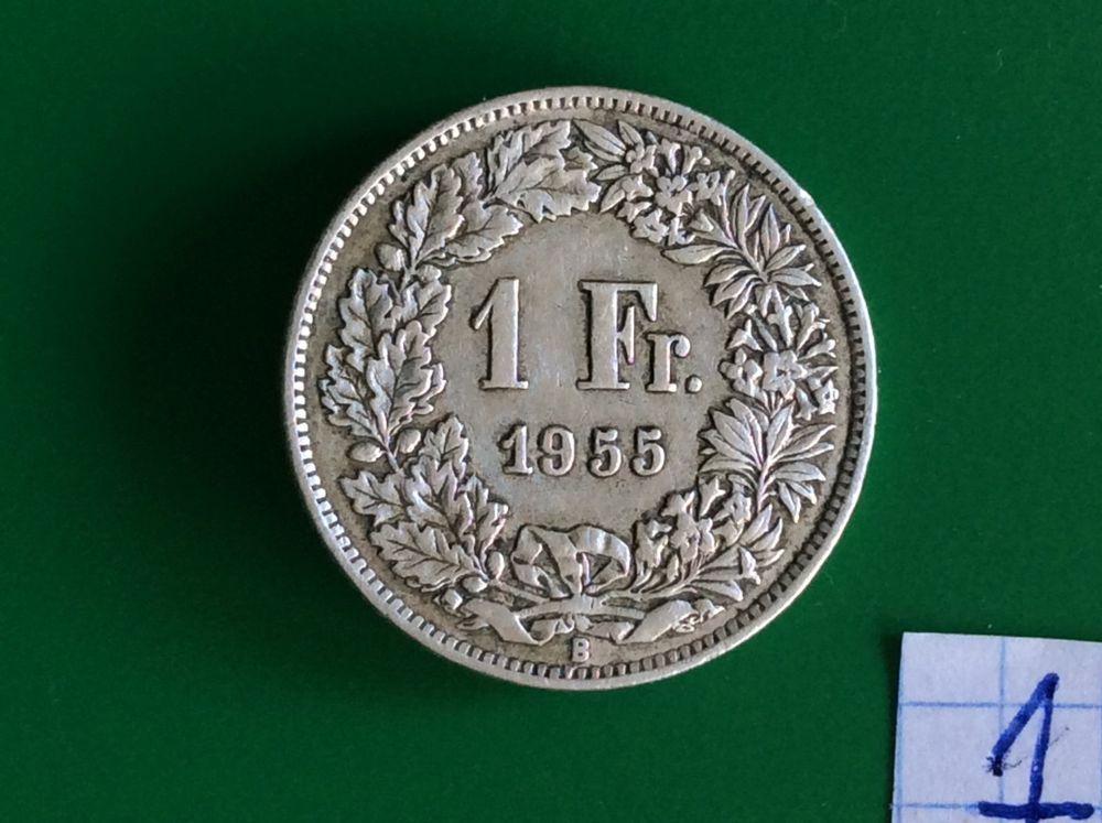 Tutti le monete: 1 franc  1955  Jolie – Usato da Genève venduto da pie_fh2d