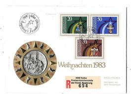 Numisbrief Weinachten 1983 Silber 19.2 gr. Liechtenstein