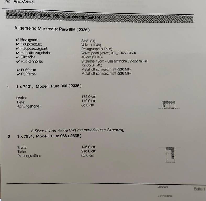 Divani: Sofa beige mit motorischem Sitzvorzug – Usato da Egerkingen venduto da Tooll 3