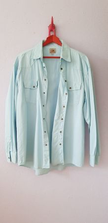Chemise bleu homme taille L manches longues
