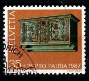 Tutti i francobolli: 1987 / PP Schweizer Museen / Bauernmöbel – Usato da Schaffhausen venduto da poststamp