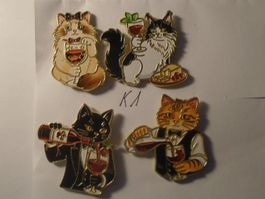 4 ver. Schöne Katzen Pins (K1)