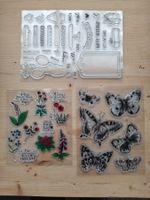 Clear Stamps / Silikon Stempel (Blumen, Schmetterling)