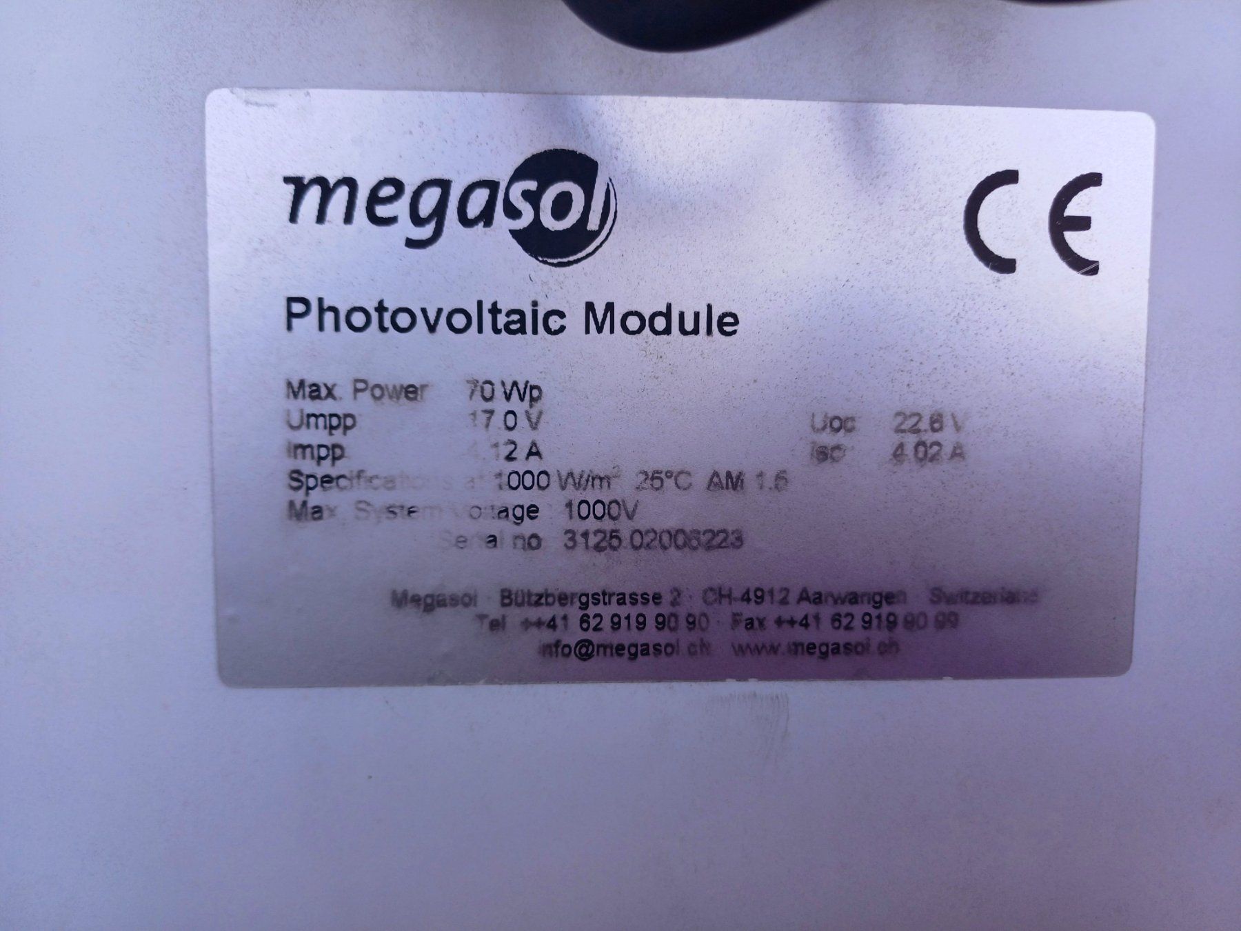 Megasol Dispositivi a energia solare: Solarmodul Set, 4 Stk. Megasol 70Watt – Usato da Kloten venduto da Juanita3 4