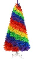 LETZTER Künstlicher regenbogenfarbener Weihnachtsbaum 210cm