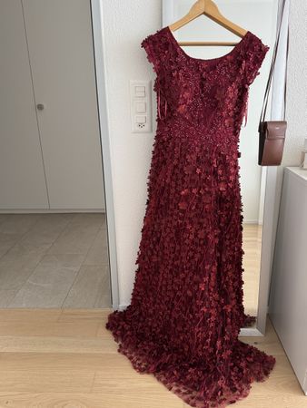 Rotes Blumenkleid, festlich, Grösse 36, Top Zustand