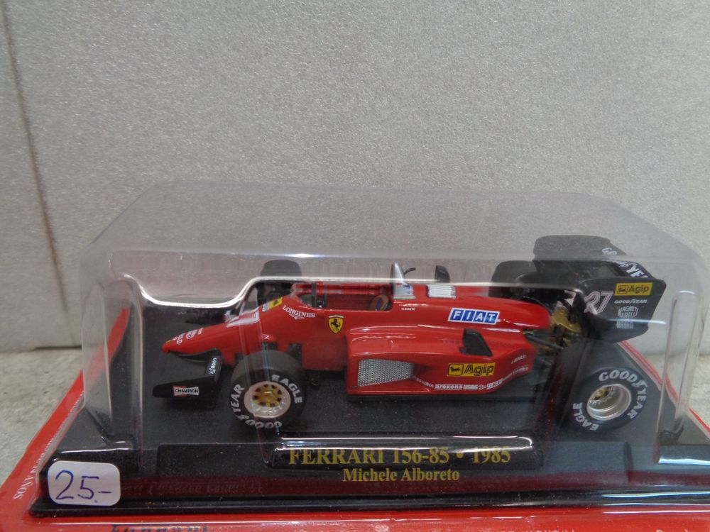Ferrari F1 156-85 #27 Alboreto 1985 - Modèle Miniature 1:24 EDICOLA Avec Vitrine - Neuf