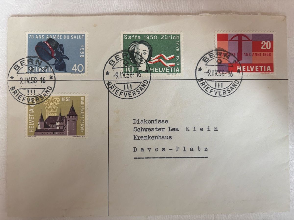 Tutti i francobolli: 1958 Satzbrief Bern - Davos Platz – Usato da Wohlen AG venduto da Eschiedsrichter